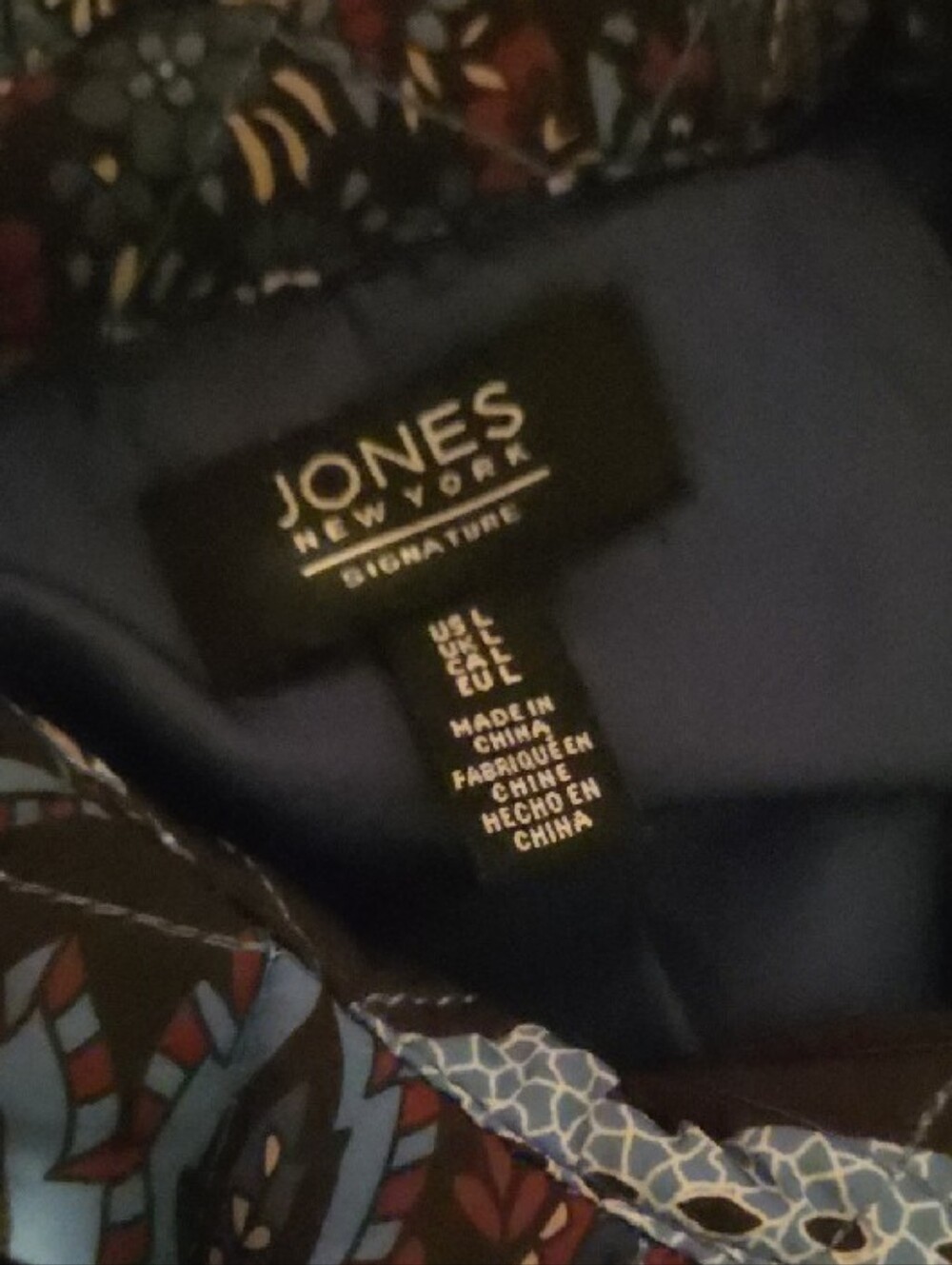 Jones New York Signature Quilted Paisley Jacket, Size Large - Picture 10 of 10